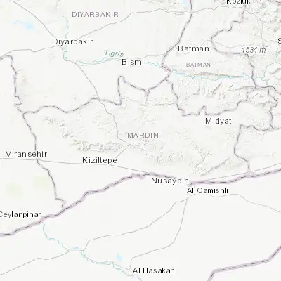 Map showing location of Yeşilli (37.338130, 40.817390)
