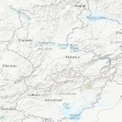 Map showing location of Yeşilyurt (38.296020, 38.245260)