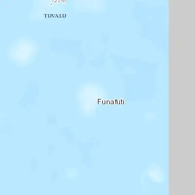 Map showing location of Funafuti (-8.524250, 179.194170)
