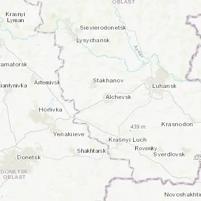Map showing location of Artemivsk (48.440610, 38.732000)