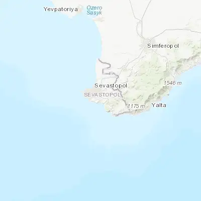 Map showing location of Balaklava (44.511180, 33.599420)