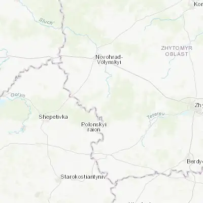 Map showing location of Baranivka (50.296910, 27.662200)