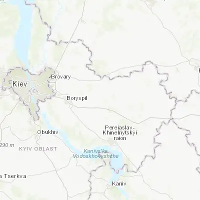 Map showing location of Baryshivka (50.360980, 31.321730)