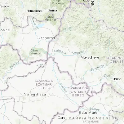 Map showing location of Batiovo (48.364170, 22.398900)