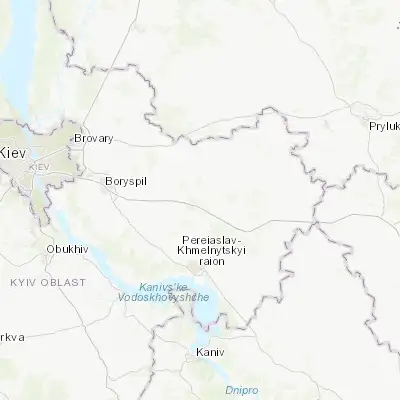 Map showing location of Berezan (50.311200, 31.467120)