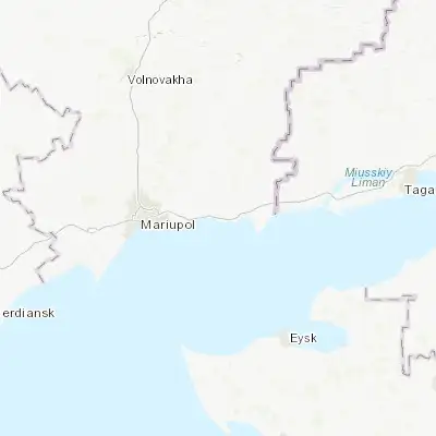 Map showing location of Bezimenne (47.107240, 37.939660)
