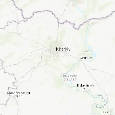 Map showing location of Bezliudivka (49.875470, 36.265390)