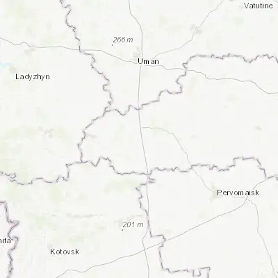 Map showing location of Blahovishchenske (48.328220, 30.236190)