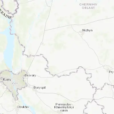 Map showing location of Bobrovytsia (50.746930, 31.394800)