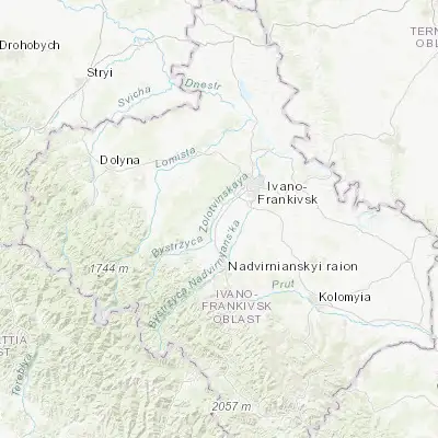 Map showing location of Bohorodchany (48.808120, 24.537280)