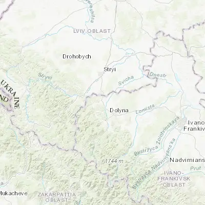 Map showing location of Bolekhiv (49.064790, 23.859530)