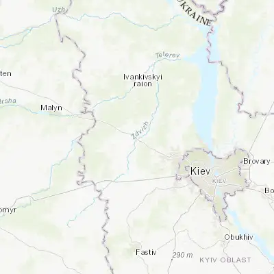 Map showing location of Borodianka (50.644840, 29.920100)