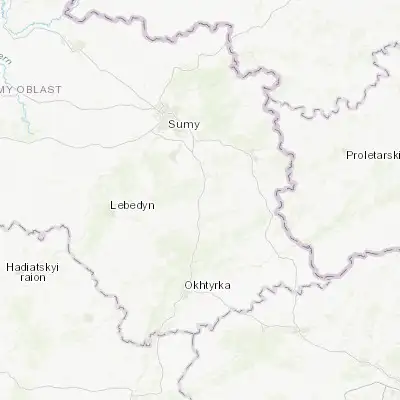 Map showing location of Boromlia (50.618390, 34.970420)