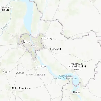 Map showing location of Boryspil (50.352690, 30.955010)