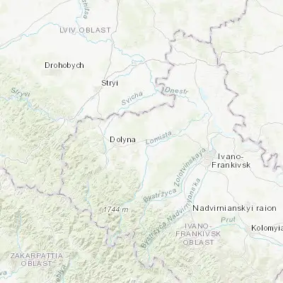 Map showing location of Broshniv-Osada (48.997590, 24.194170)