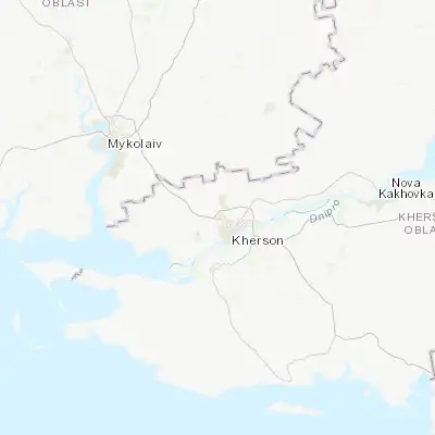 Map showing location of Chornobaivka (46.696410, 32.547100)