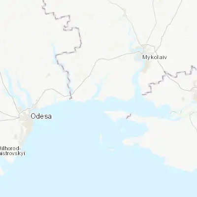 Map showing location of Chornomorka (46.640610, 31.498160)