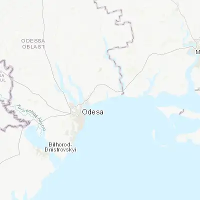 Map showing location of Chornomorske (46.584050, 30.930680)