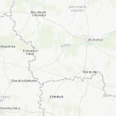 Map showing location of Chudniv (50.052040, 28.117450)