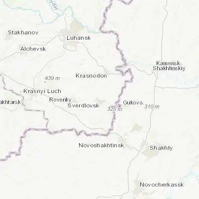 Map showing location of Dovzhansk (48.089640, 39.652430)