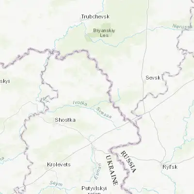 Map showing location of Druzhba (52.047690, 33.945340)