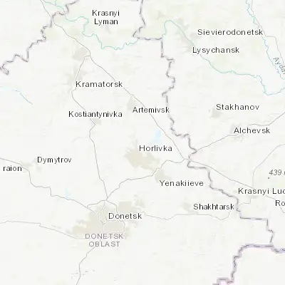 Map showing location of Holmivskyi (48.404630, 38.081770)