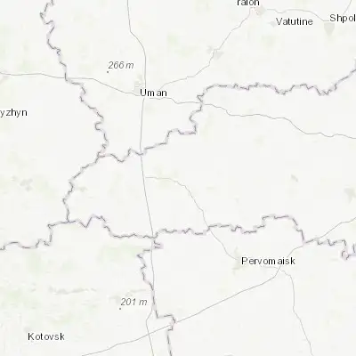Map showing location of Holovanivsk (48.387400, 30.459470)