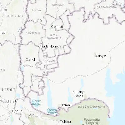Map showing location of Horodnye (45.892030, 28.849460)