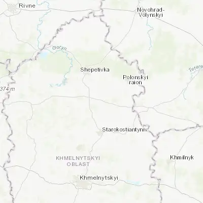 Map showing location of Hrytsiv (49.971860, 27.216870)