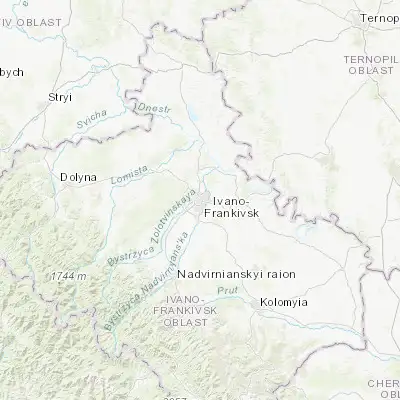 Map showing location of Ivano-Frankivsk (48.923120, 24.712480)