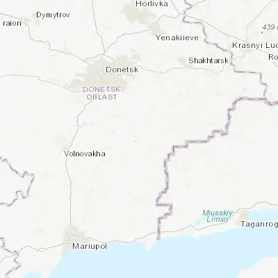 Map showing location of Kal'mius'ke (47.663900, 38.077530)