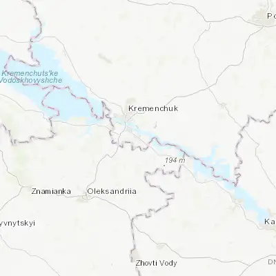Map showing location of Kamiani Potoky (48.980000, 33.525570)