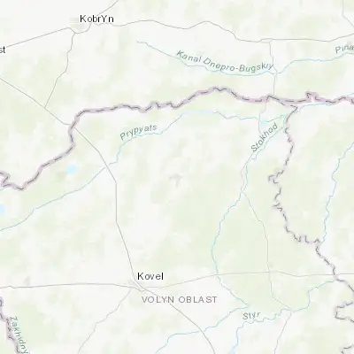 Map showing location of Kamin-Kashyrskyi (51.624120, 24.958640)