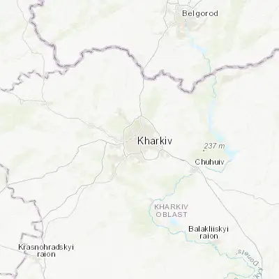 Map showing location of Kharkiv (49.980810, 36.252720)
