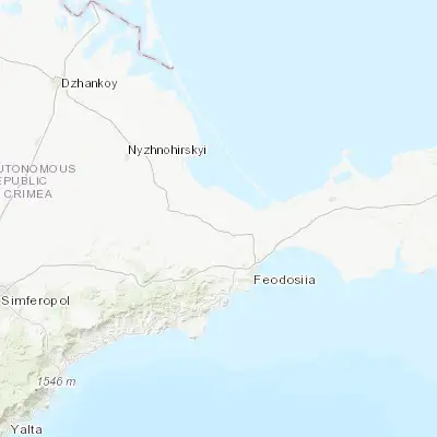 Map showing location of Kirovskoye (45.229670, 35.199870)