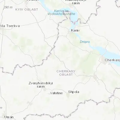 Map showing location of Korsun-Shevchenkivskyy (49.418220, 31.251740)