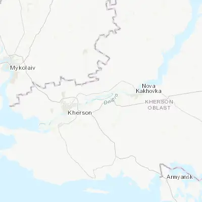 Map showing location of Kozachi Laheri (46.705380, 32.981940)