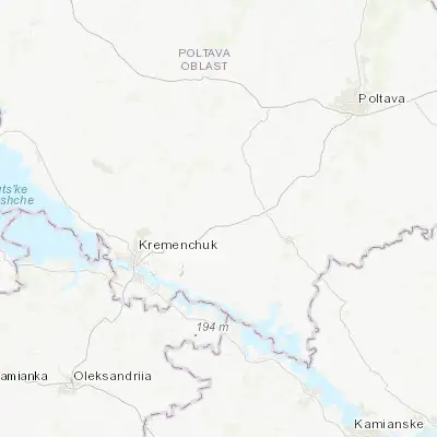 Map showing location of Kozelshchyna (49.217310, 33.848880)