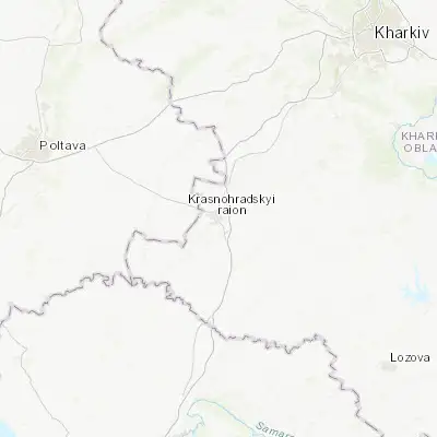 Map showing location of Krasnohrad (49.375110, 35.454930)