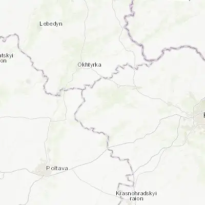 Map showing location of Krasnokutsk (50.066020, 35.162750)