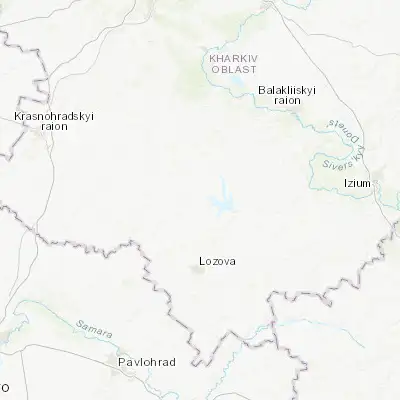 Map showing location of Krasnopavlivka (49.136990, 36.320100)