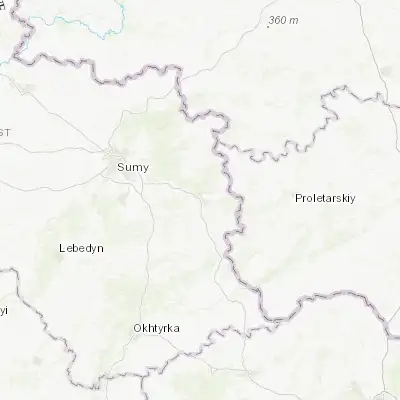 Map showing location of Krasnopillia (50.774580, 35.259650)