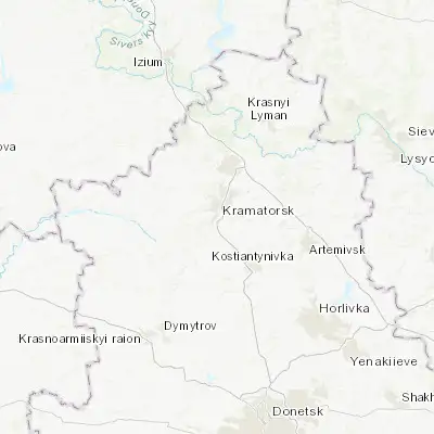 Map showing location of Krasnotorka (48.685420, 37.530300)