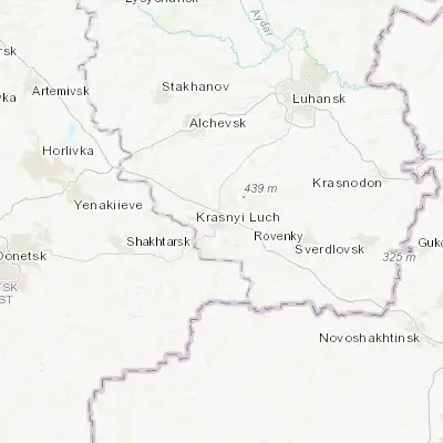 Map showing location of Krasnyi Luch (48.139540, 38.937150)