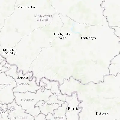 Map showing location of Kryzhopil (48.382100, 28.867660)
