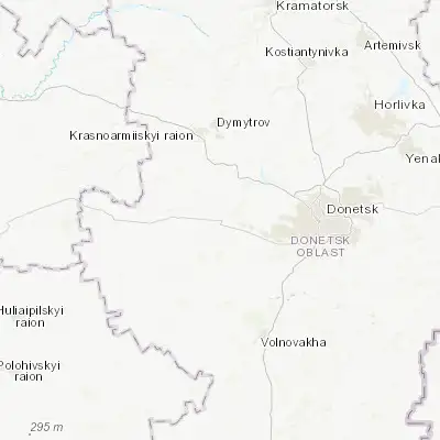 Map showing location of Kurakhovo (47.985220, 37.282100)