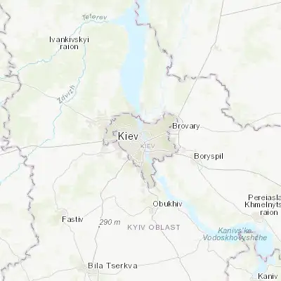 Map showing location of Kyiv (50.454660, 30.523800)