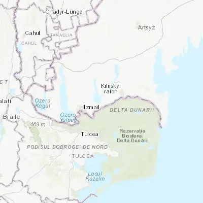 Map showing location of Kyslytsya (45.408020, 29.036160)