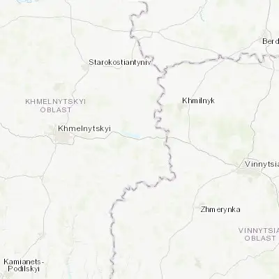 Map showing location of Letychiv (49.380100, 27.618890)