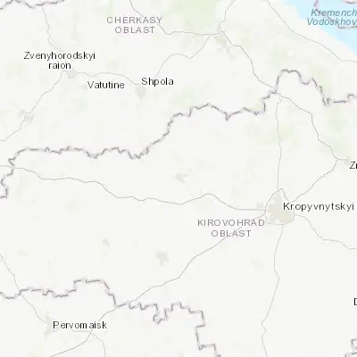 Map showing location of Mala Vyska (48.646940, 31.632310)